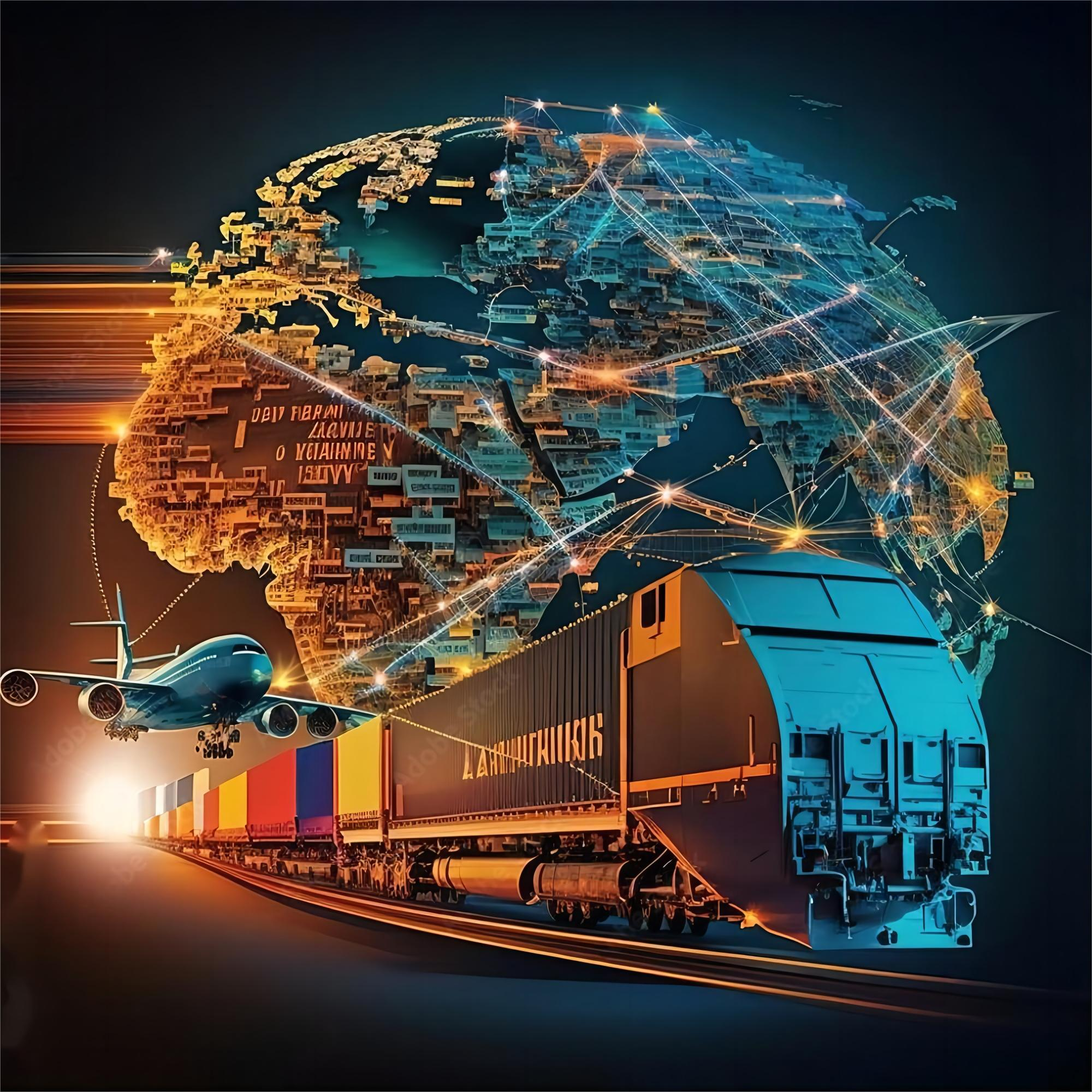 Logistics workers using inventory management systems on digital tablets.